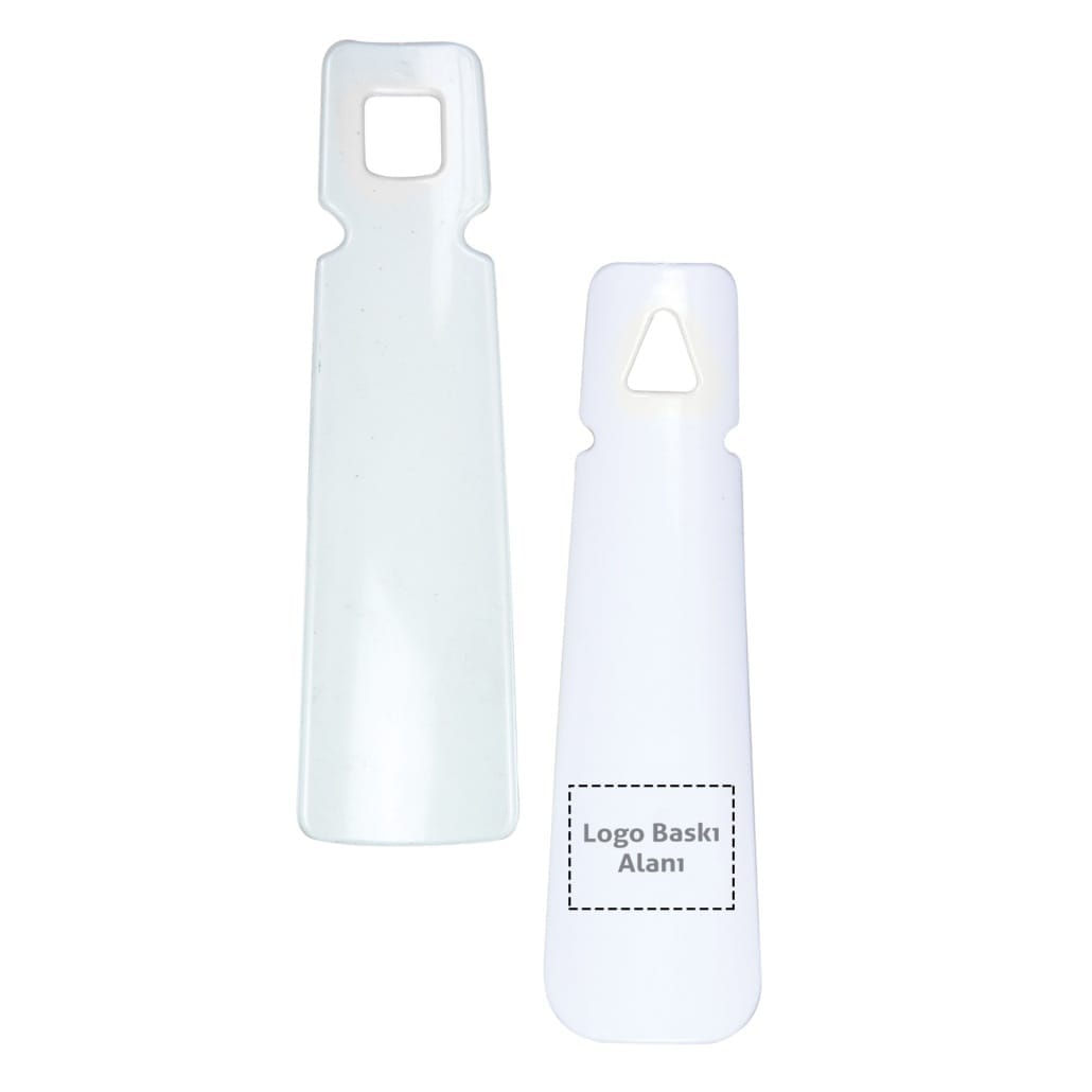 Beyaz plastik ayakkabı giydirme yardımcıları, Logo Baskı Alanı