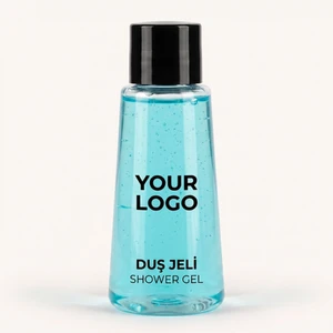Otel Duş Jeli 35 ml Koni Şişe — Tabana doğru genişleyen konik gövde, dengeli duruş.