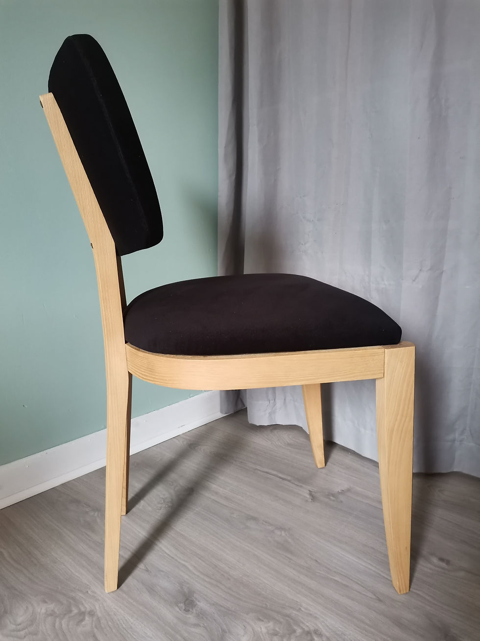 Miniature : CHAISES ANNEES 60 VELOURS NOIR #6