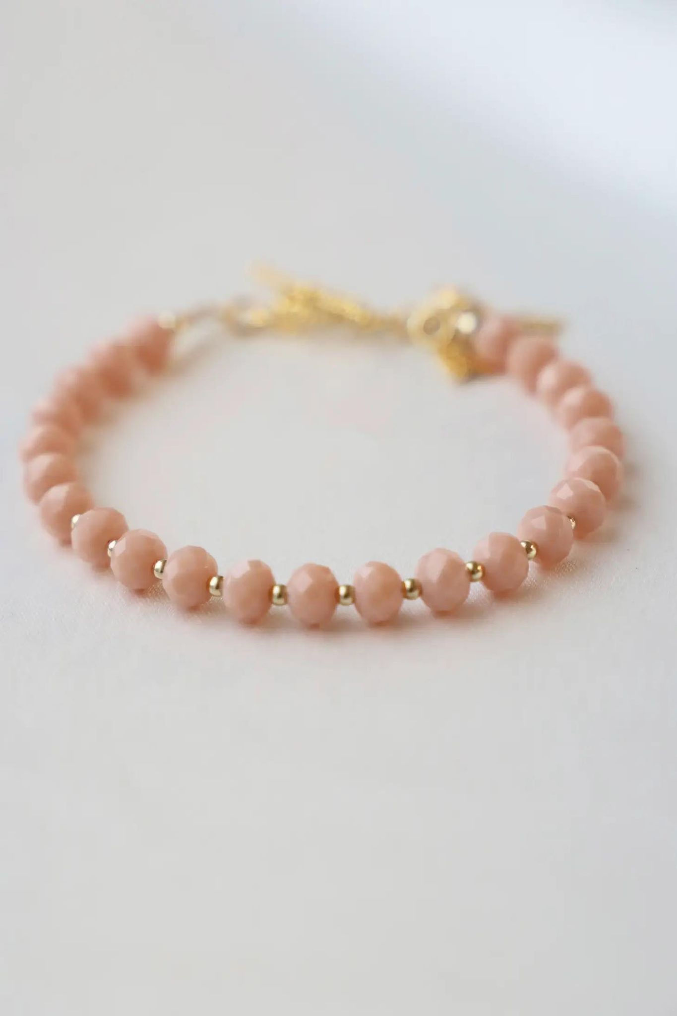 Peach Rondelle Bracelet