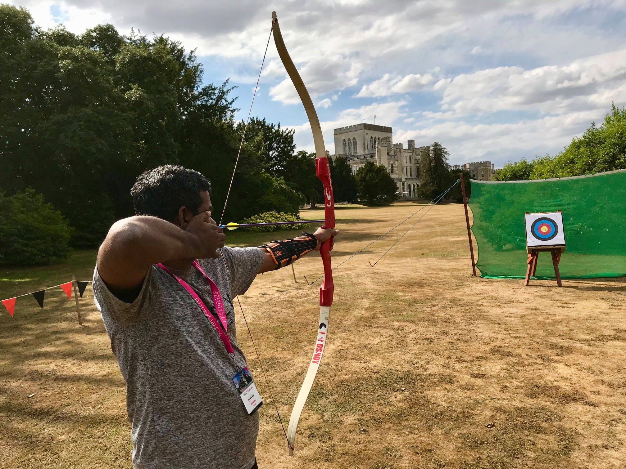 Aiming for future at Hult castle, UK 201