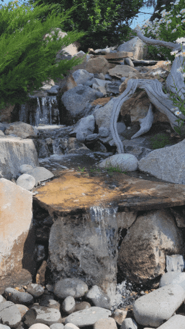 Pondless waterfall with stream.