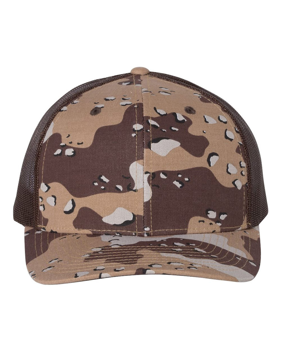 Thumbnail: Digital & Army Camo Patterned Snapback Trucker Cap - 112P