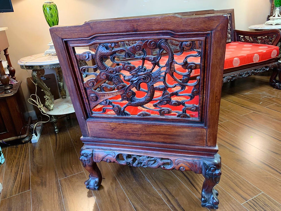 Thumbnail: Antique oriental rosewood living room set