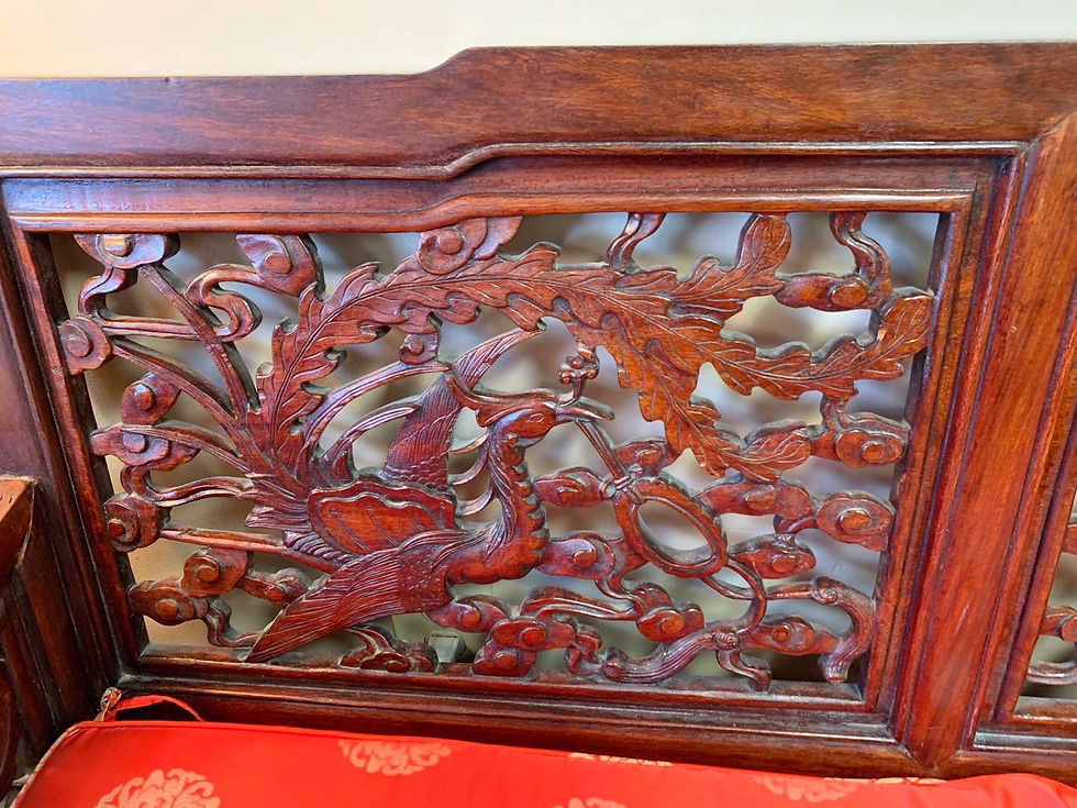 Thumbnail: Antique oriental rosewood living room set