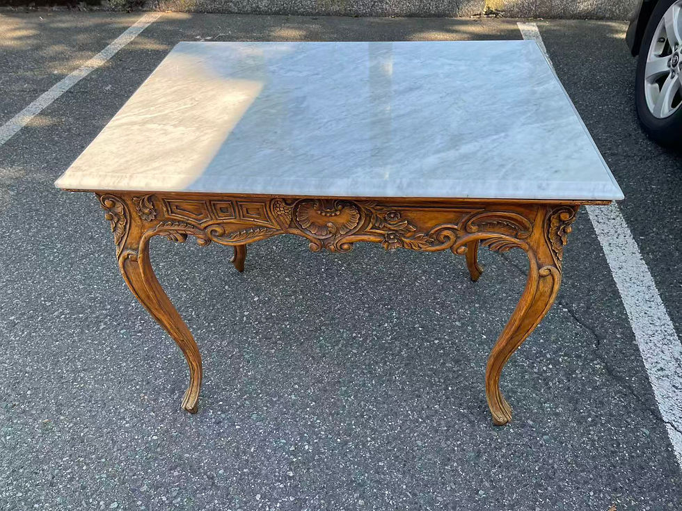 Thumbnail: Vintage French Provincial Marble Top Table