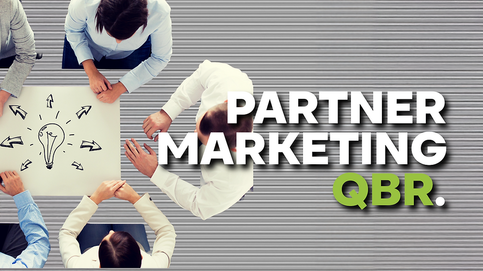 Partner Marketing QBR Agenda for vendors and partners