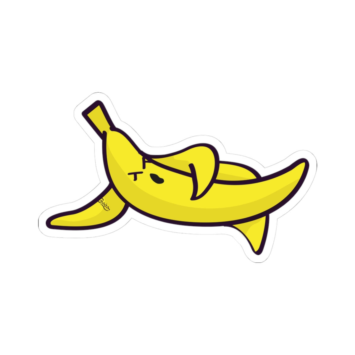 Baba Banana Peel Character Sticker