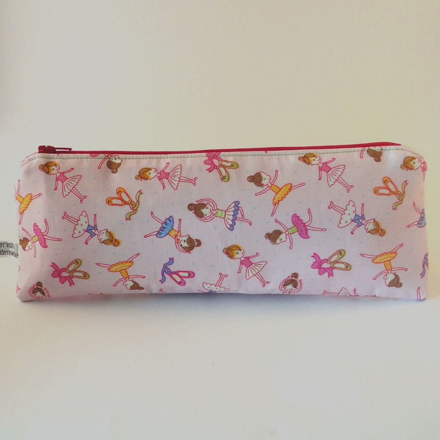 Thumbnail: Children's Ballerina print fabric Pencil case