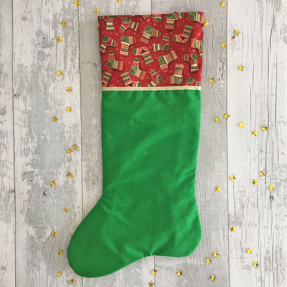 Thumbnail: Personalised Fabric Christmas Stocking