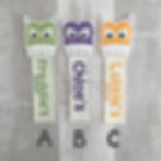 Thumbnail: Personalised Children's Monster Fabric Bookmark