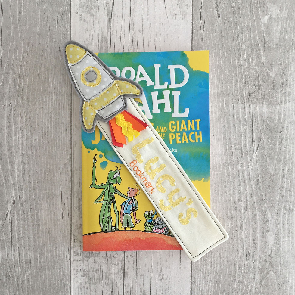 Thumbnail: Personalised Children's Rocket Ship Bookmark