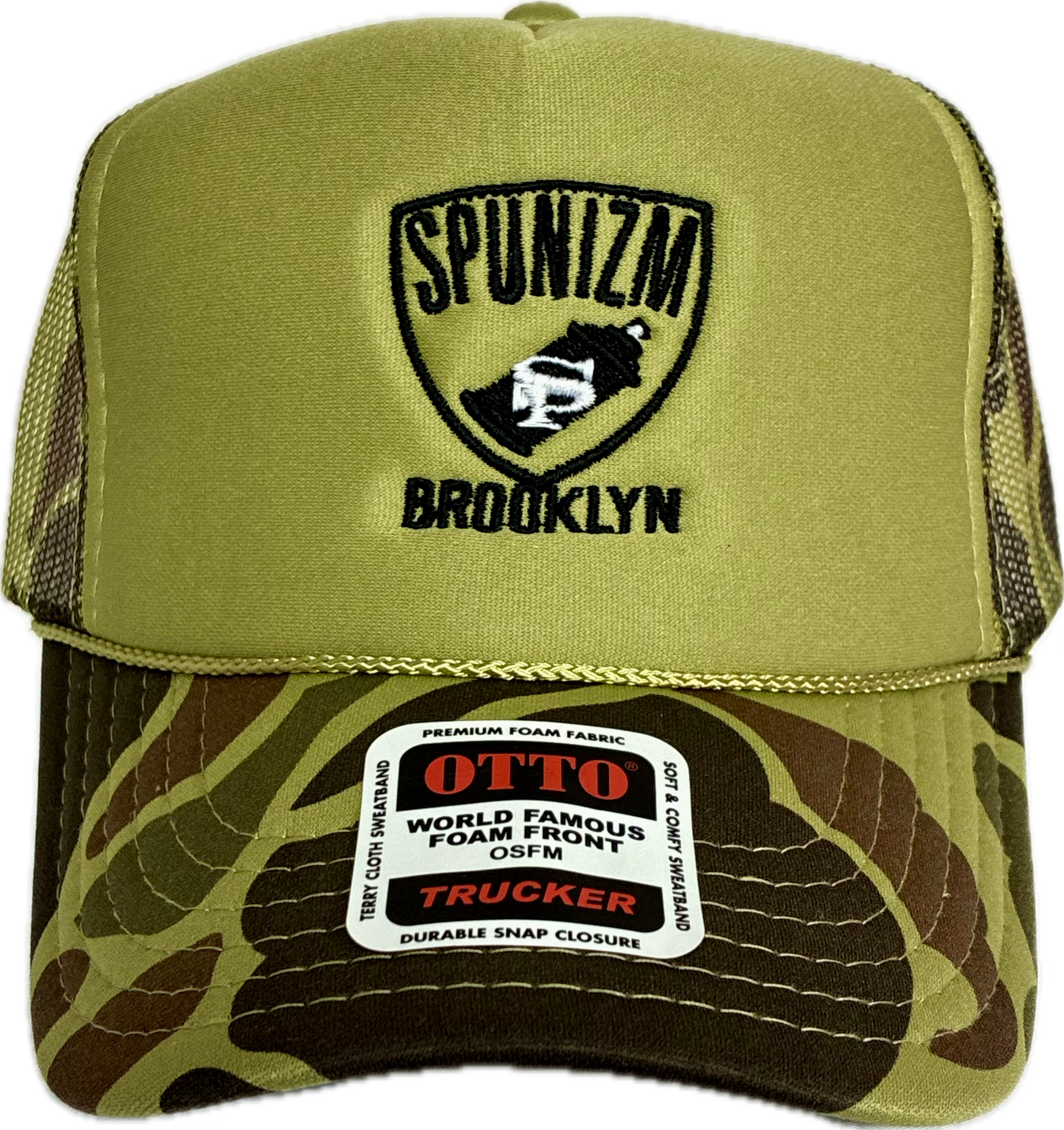 Spunizm Brooklyn Trucker Hat (Camo/Black/Olive)