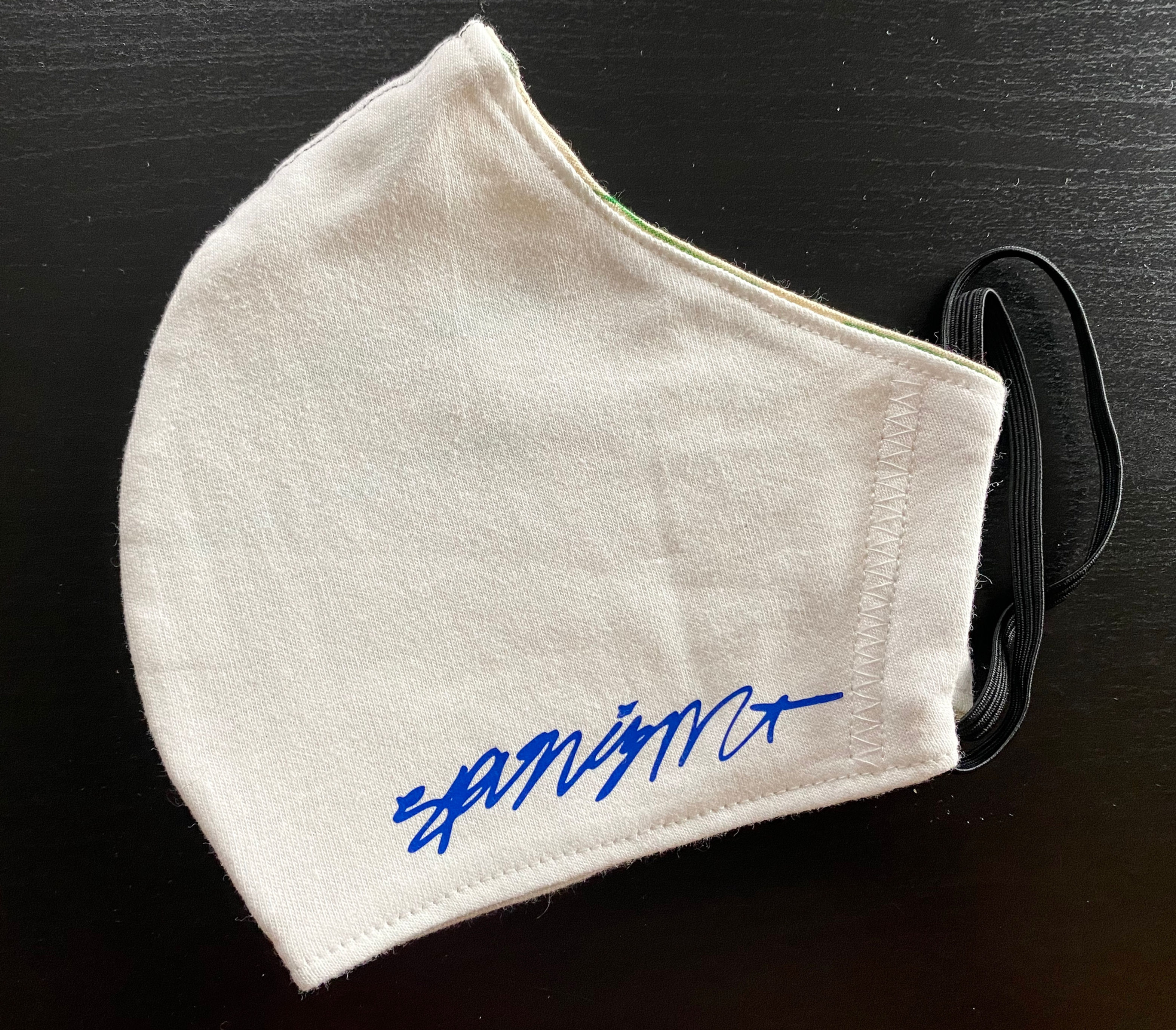 White Script Face Mask (Men)