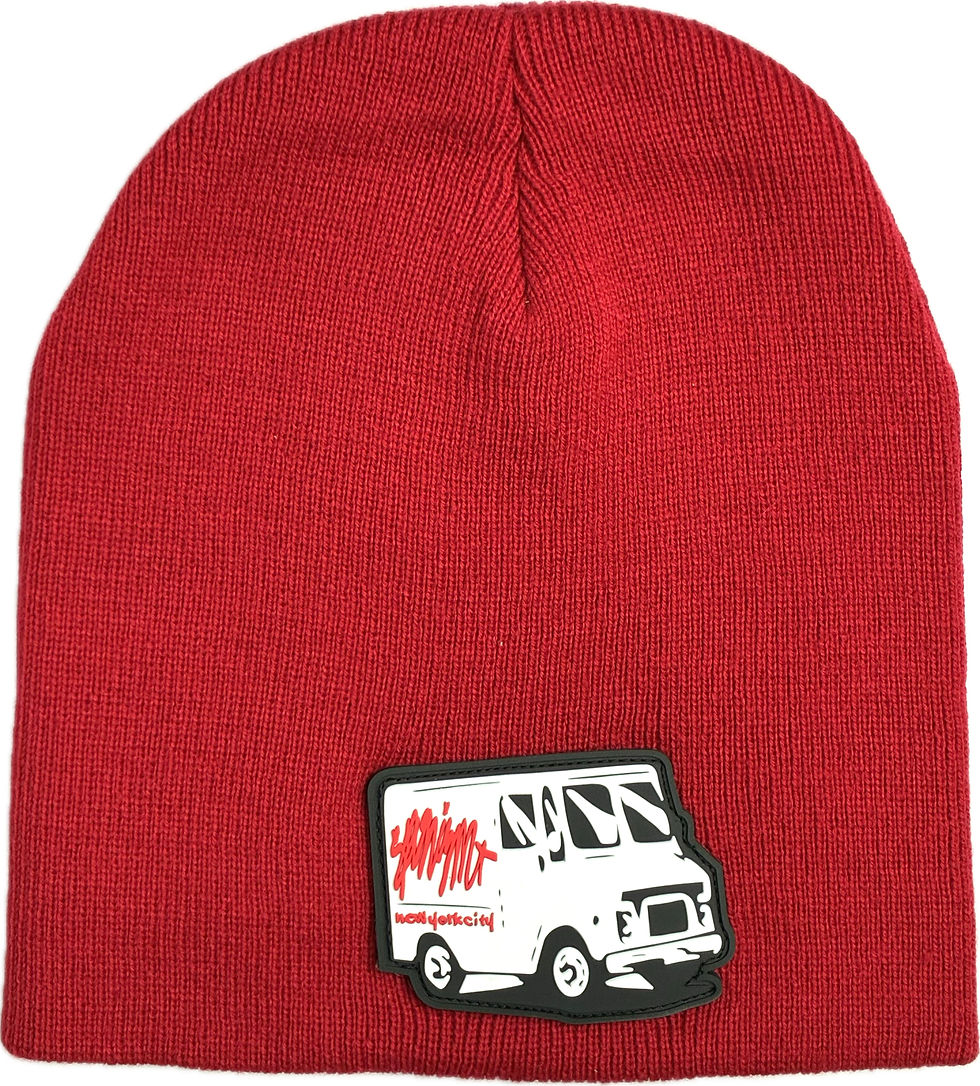 Thumbnail: TRUCKIN’ Beanie (Red/PVC Patch)