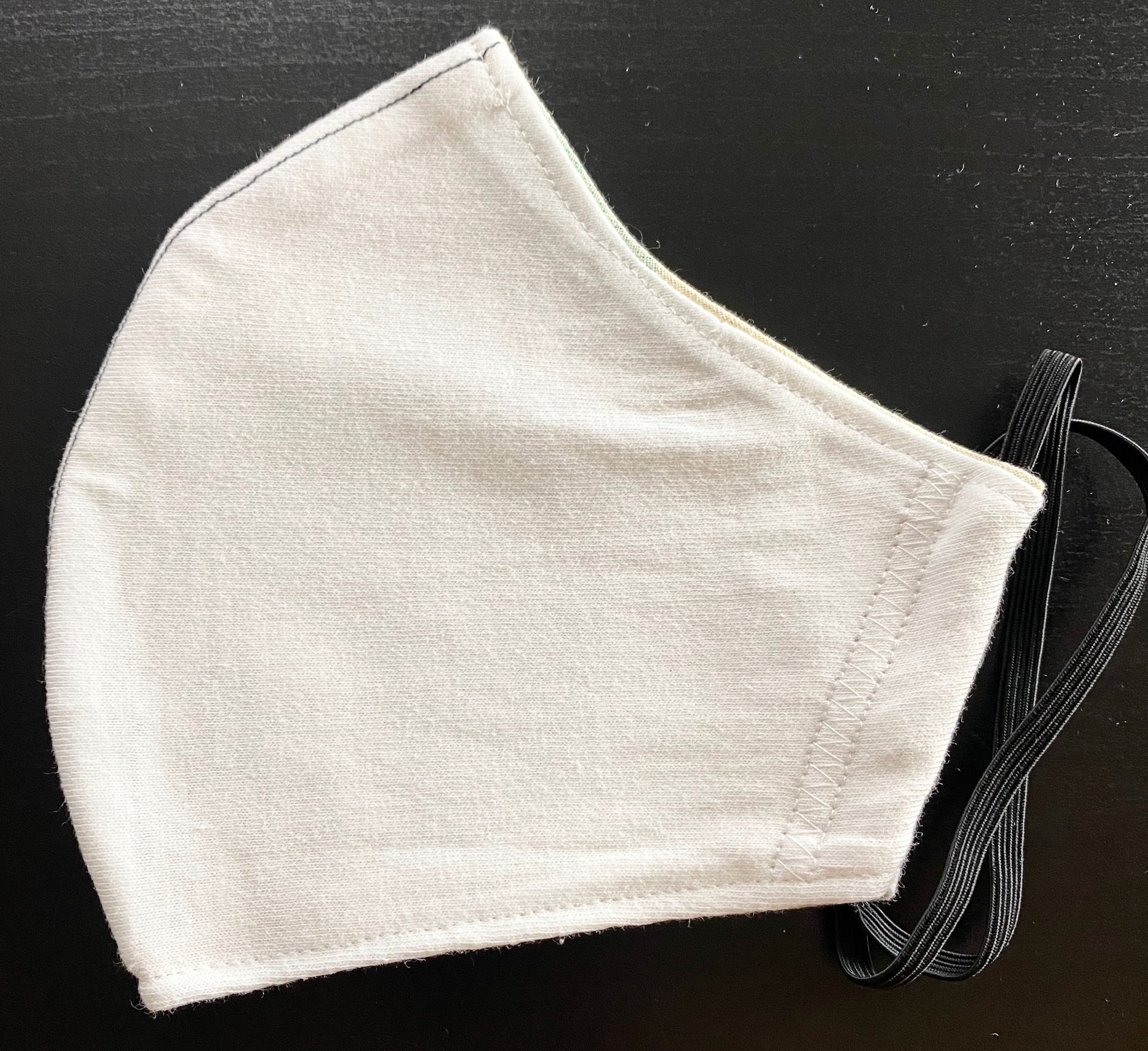 White on White Face Mask Mens Cut