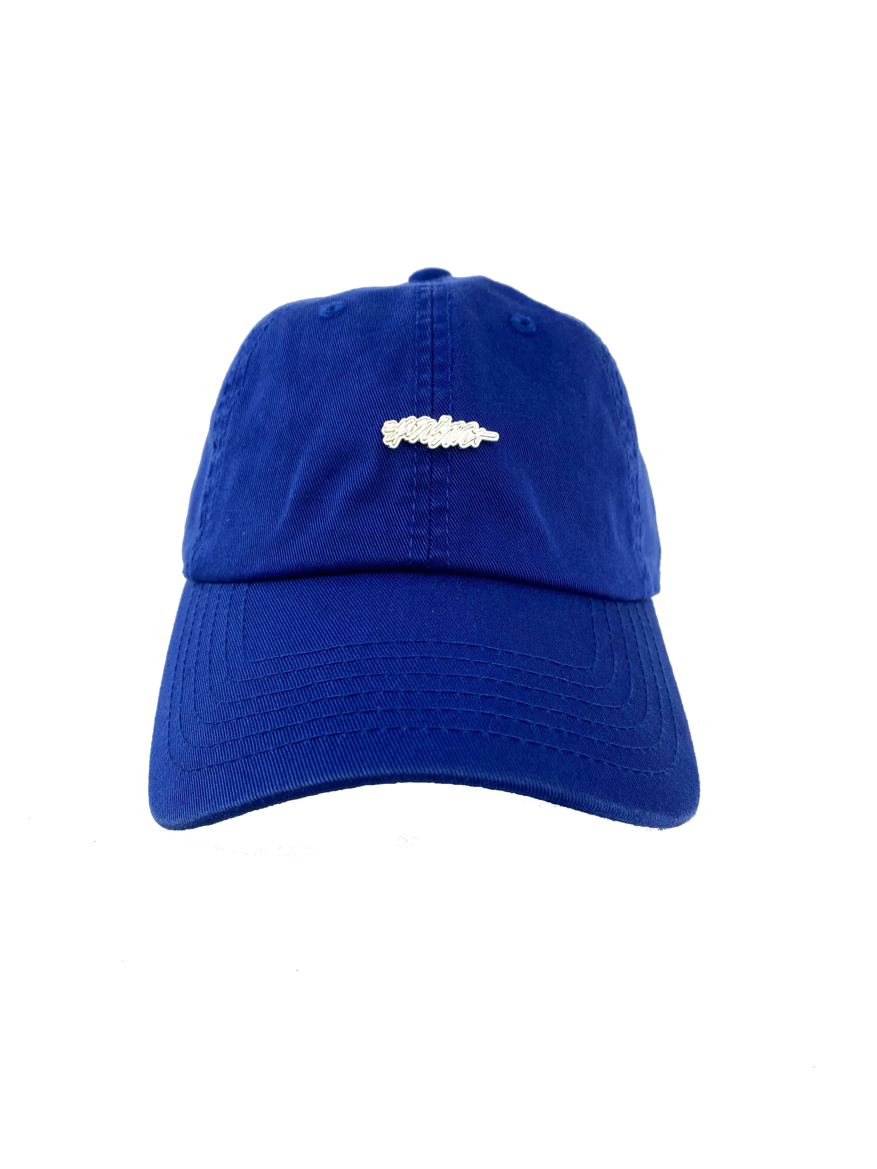 Script Pin Dad Hat (Blue/Silver)