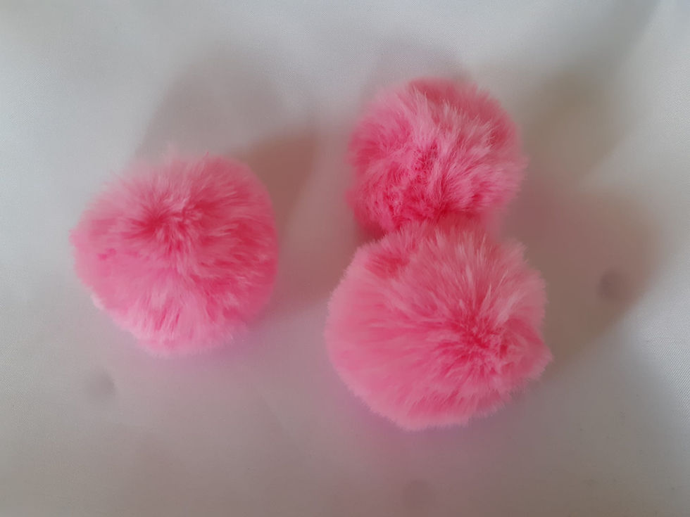 Miniaturbild: Pompon 7cm rosa