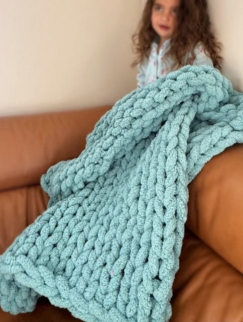 Thumbnail: Chunky Baby / Toddler  Blanket - Blue