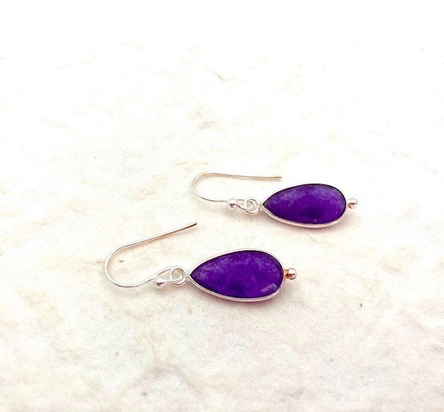 Amethyst oorbellen