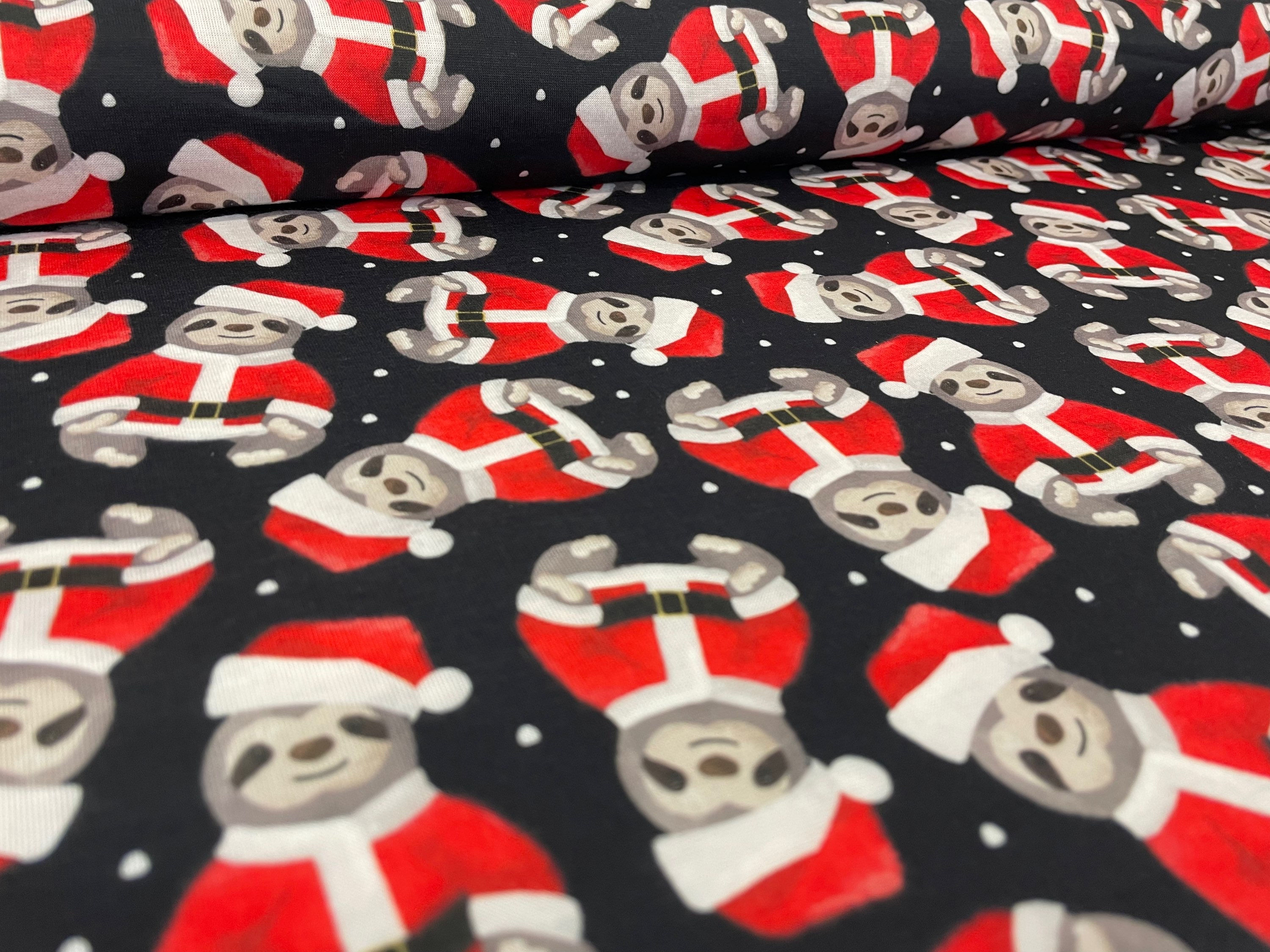 EXCLUSIVE Santa Sloth - Spun Polyester Jersey
