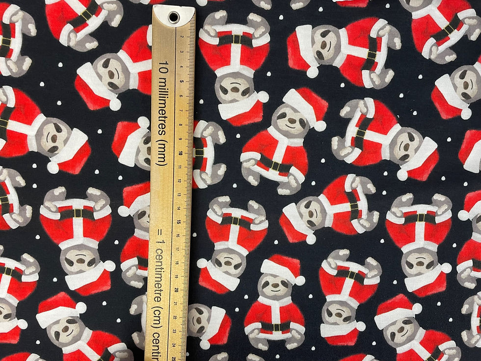 Thumbnail: EXCLUSIVE Santa Sloth - Spun Polyester Jersey