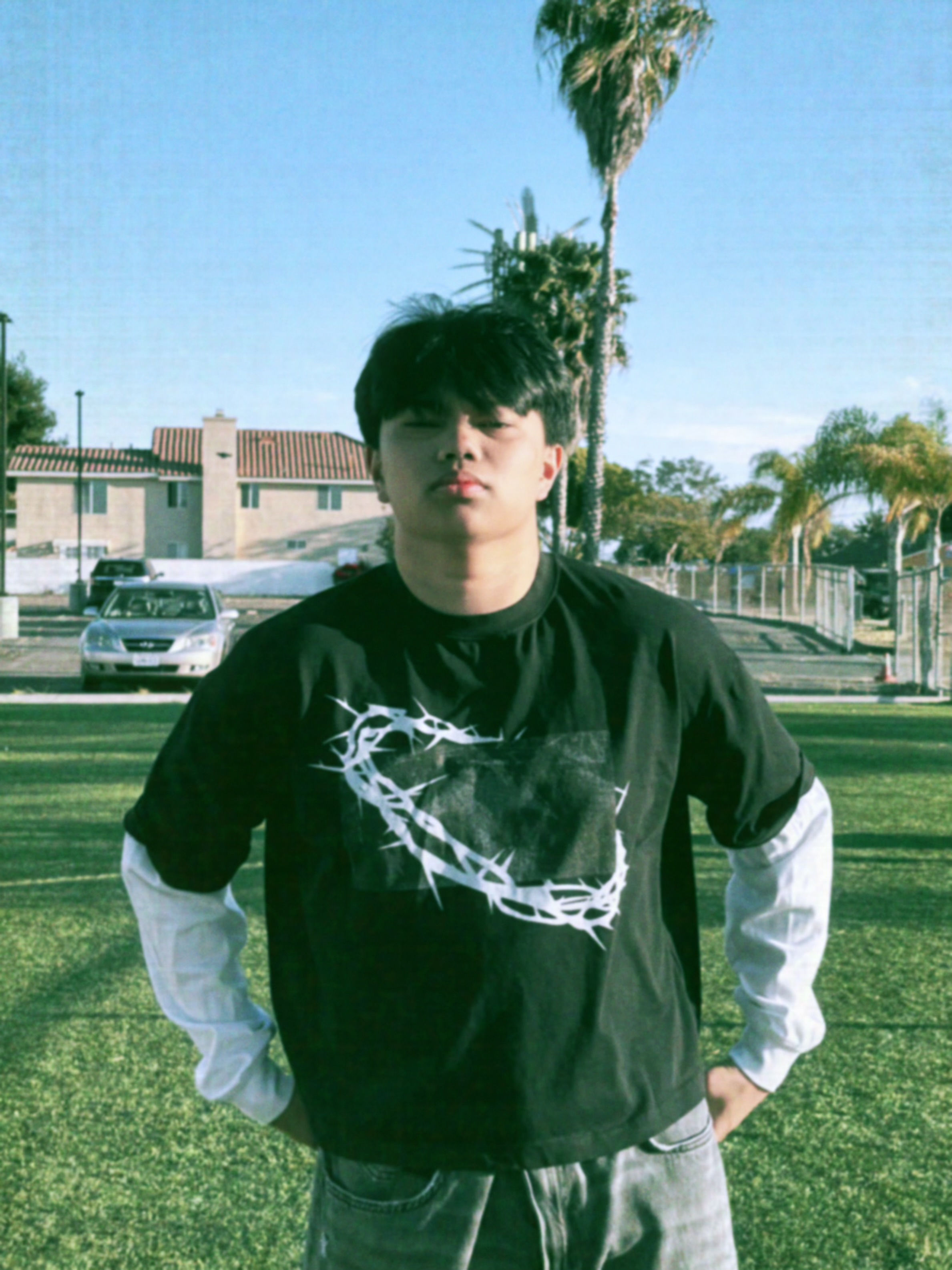"King of Kings" Layered Cotton T-Shirt