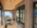 Farmhouse front porch, cedar decking and vertical wood siding with Tonge and groove ceiling