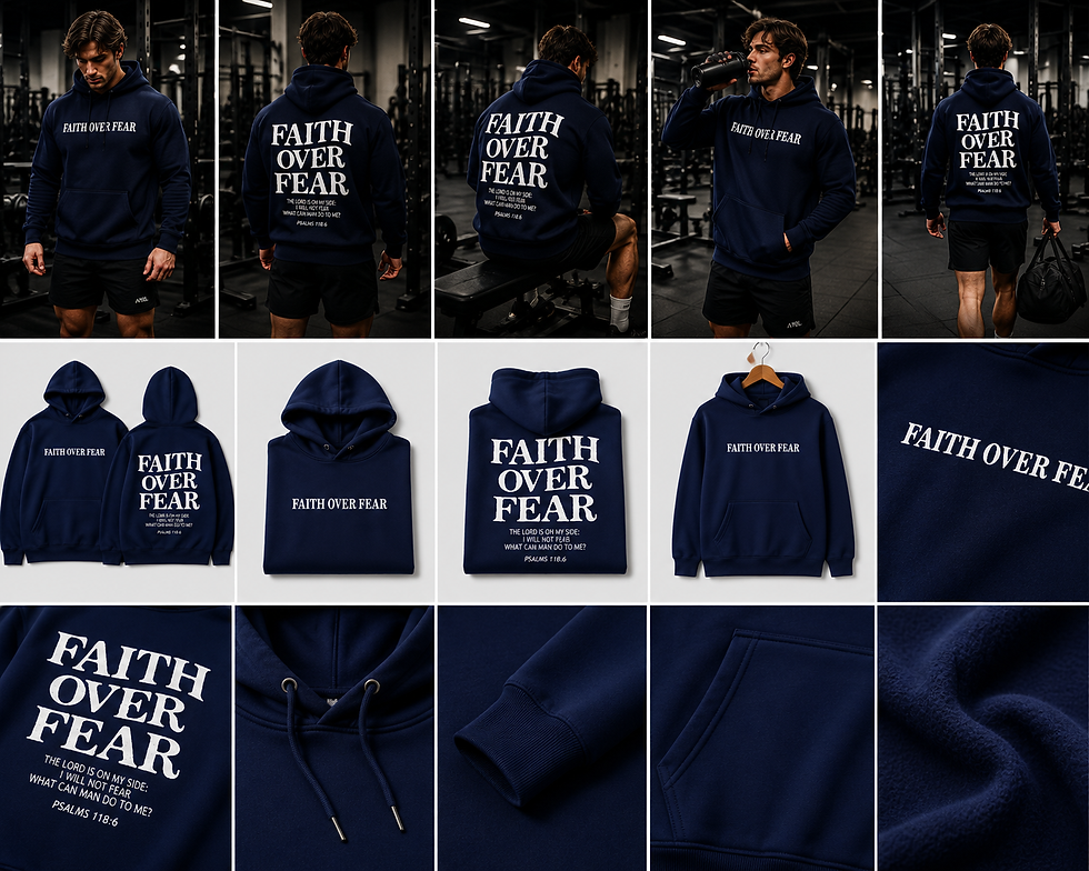 Thumbnail: Faith Over Fear Premium Fleece Hoodie