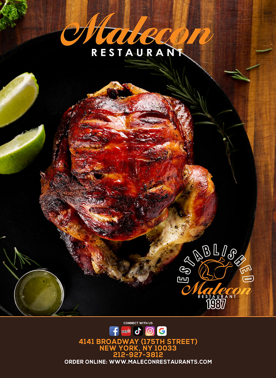 Malecon Restaurant 175th House Menu