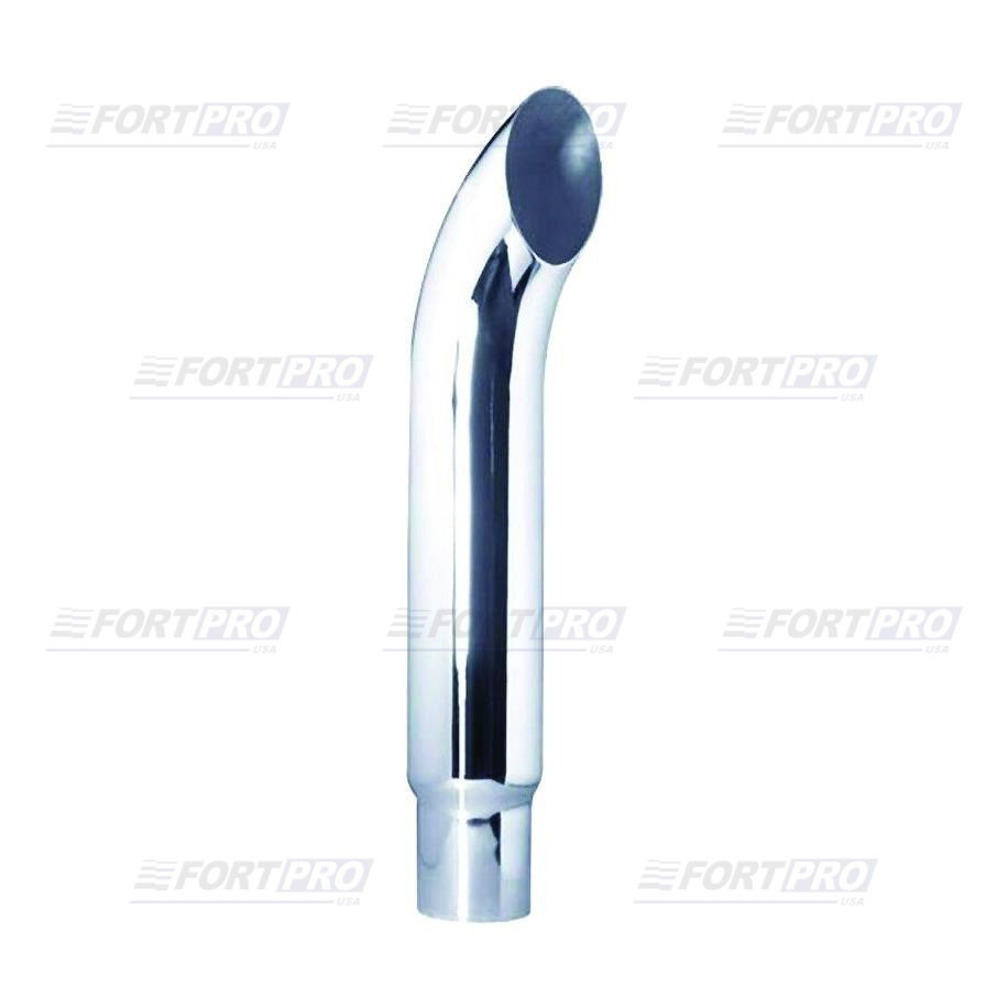 Fortpro Chrome Stack, Curved Style, 6" Dia 36" Length 5" O.D. Intel