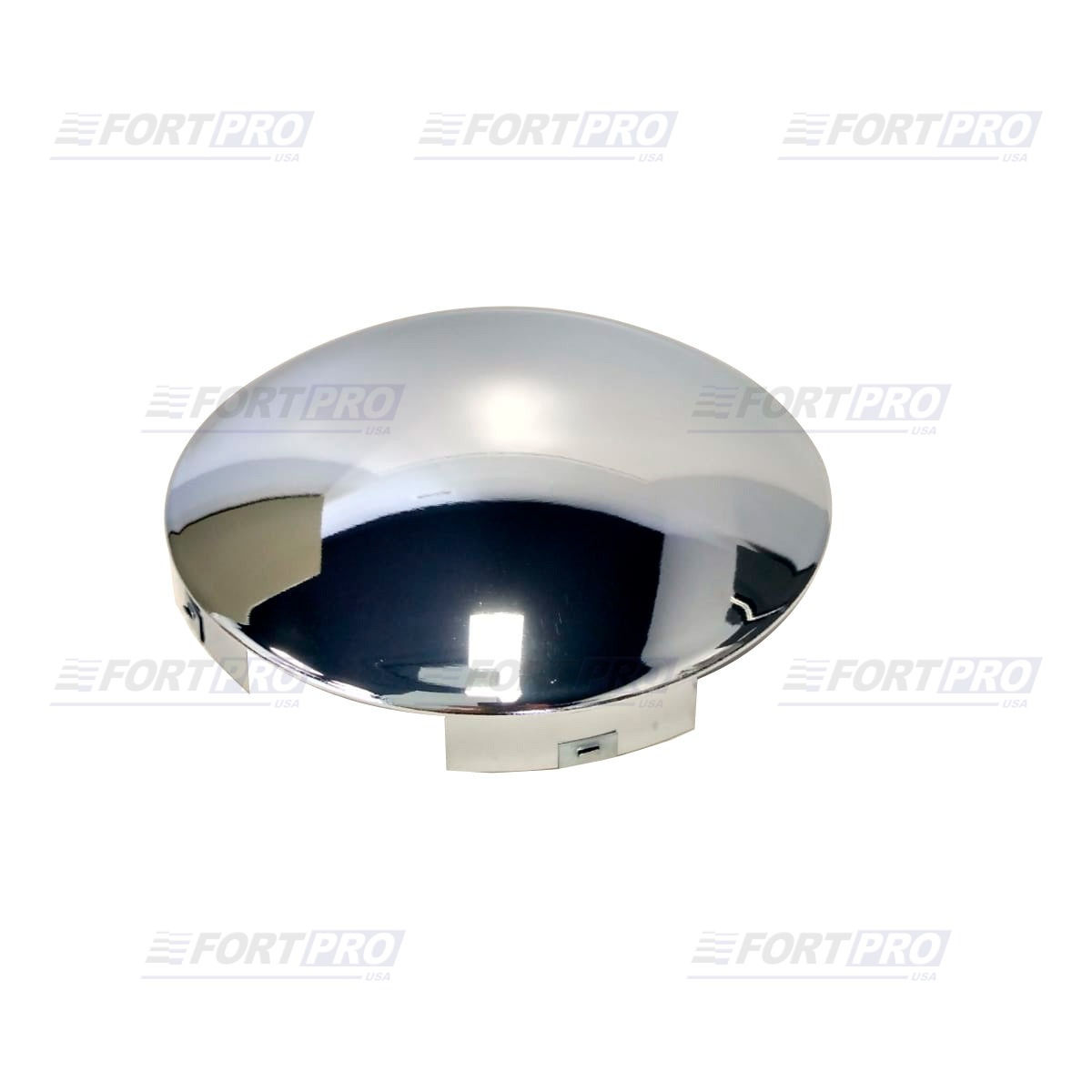 Fortpro Chrome Front Hub Cap 6 Multi-Notch Cut Out 8-23/32