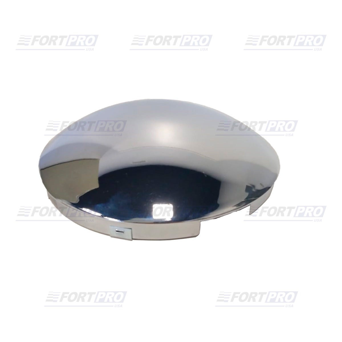 Fortpro Chrome Front Hub Cap 4 Notch Cut Out 8-23/32"