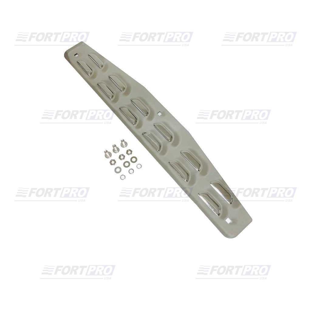 Fortpro Chrome Bottom Plate(Louver) With Bolt Thru Studs 4" X 24"