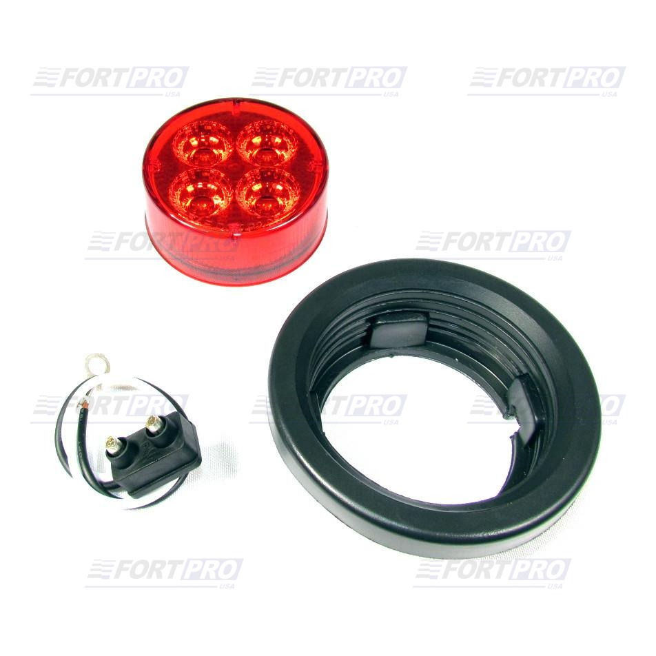 Fortpro Red, 2.5" Marker Light 4 LED Kit