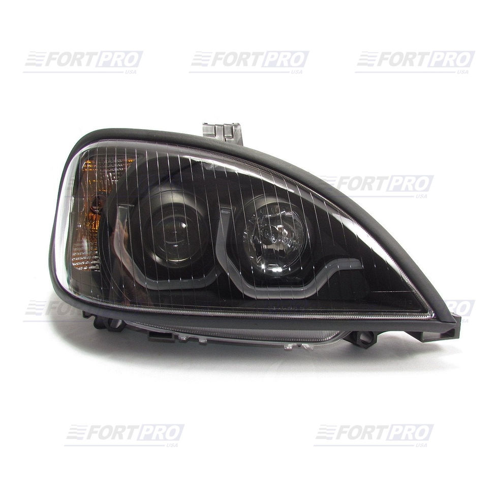 Fortpro Head Lamp Rh Fl Columbia Black Housing