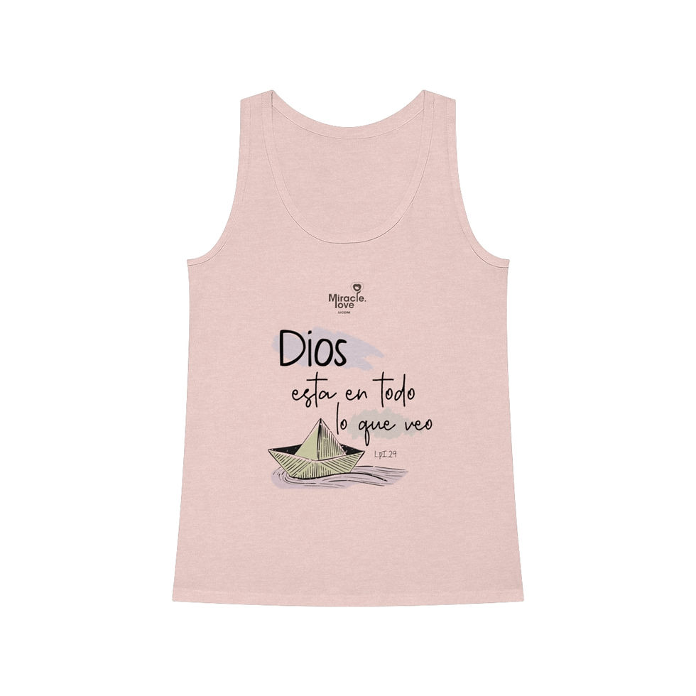 Miniatura: Camiseta tirantes mujer. Dios está en todo lo que veo