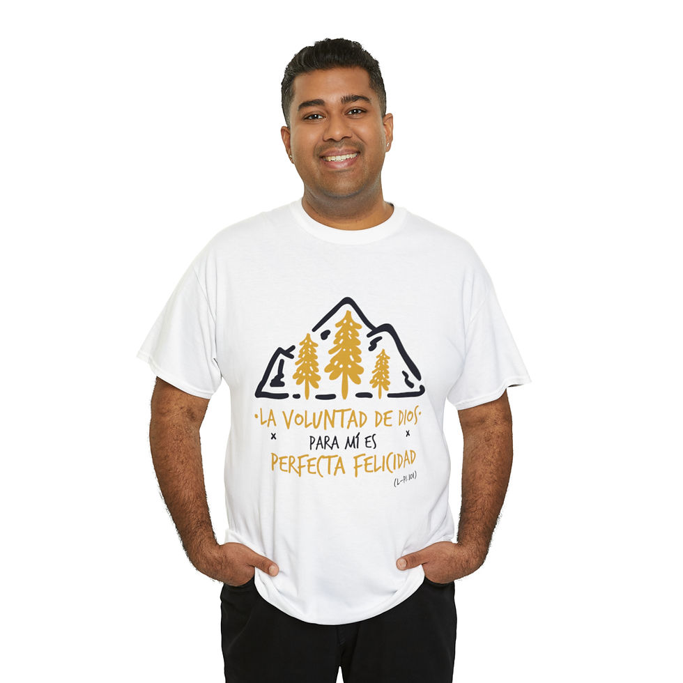 Miniatura: Camiseta Unisex Algodón. La voluntad de Dios para mi es perfecta felicidad