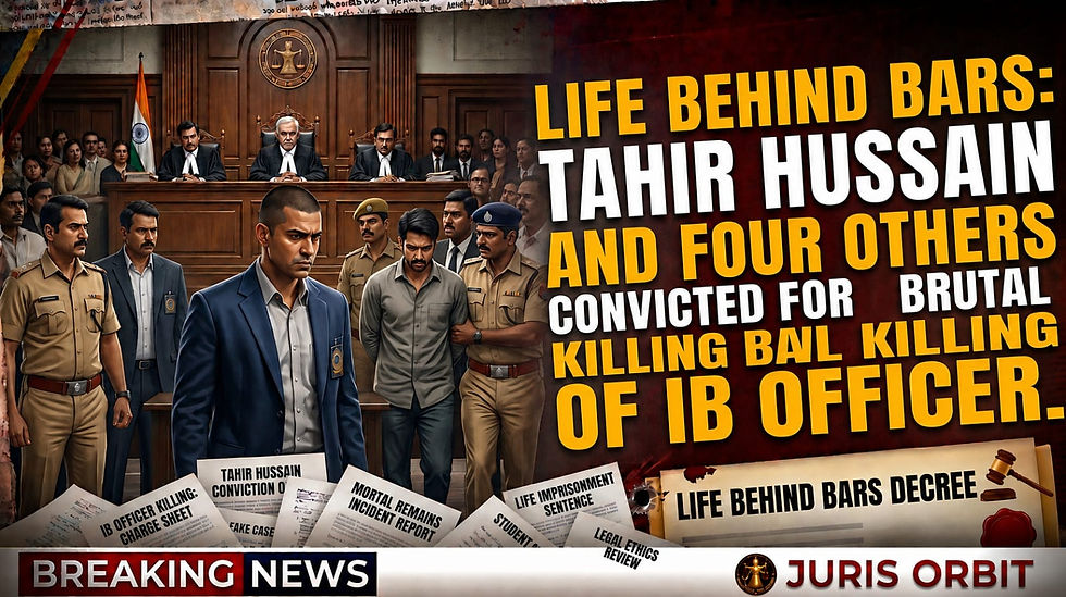 Life Behind Bars: Tahir Hussain and Four Others Convicted for Brutal Killing of IB Officer Ankit Sharma in 2020 Delhi Riots