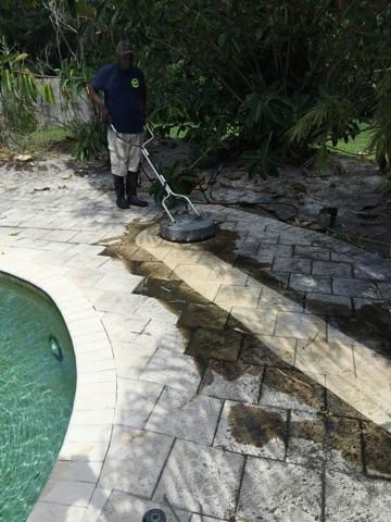 Stone Pool Deck - Dirty