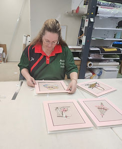 Behind the scenes, needlework, Jo