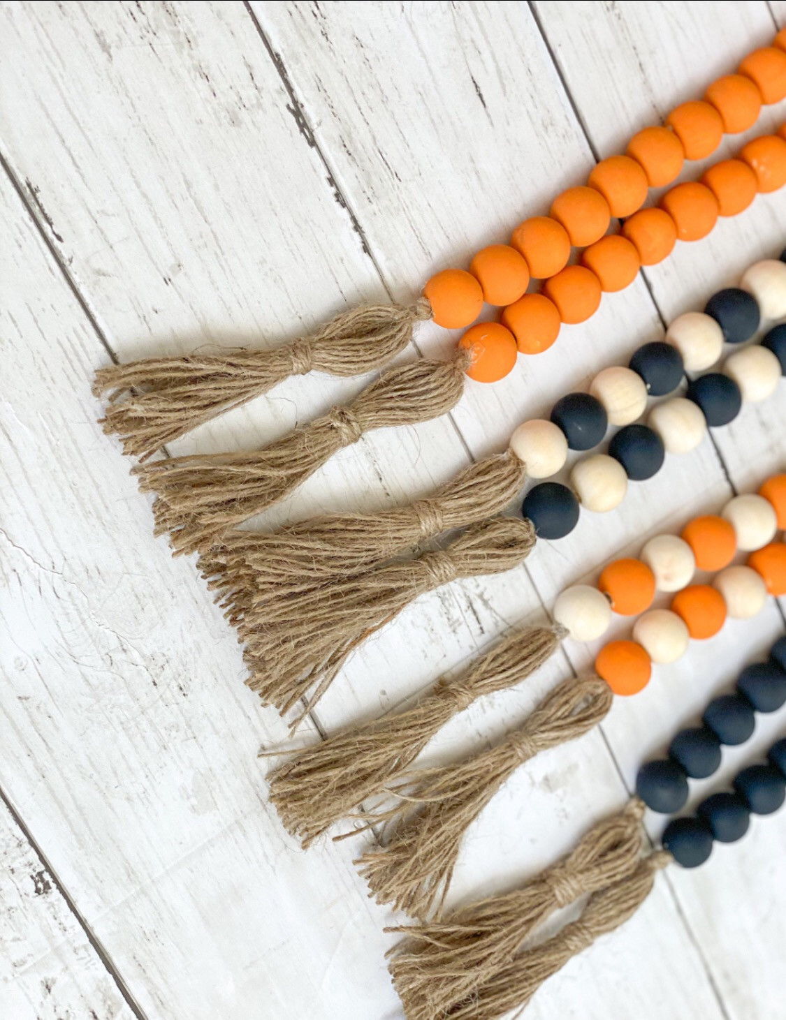 Farmhouse Fall wood bead garland