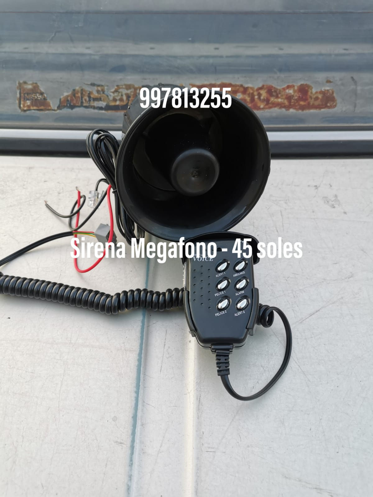 REMATO Sirena Policial + Megafono