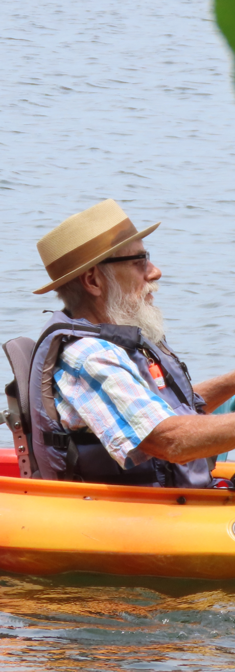 adapted kayak at Moreau State Park