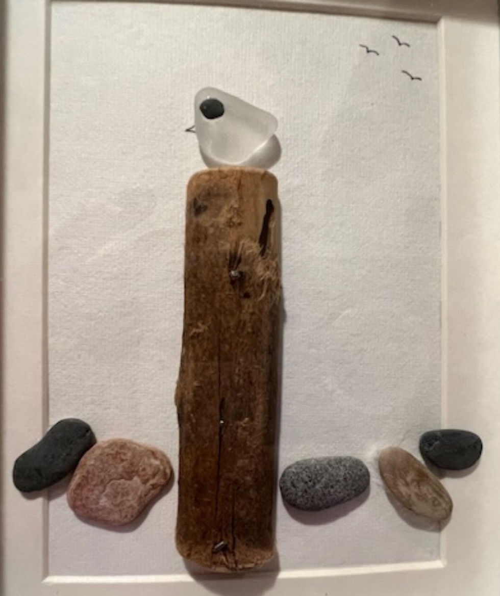 Thumbnail: Rock Art - Bird on a Post
