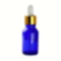 1oz Cobalt Blue Glass Dropper Bottle Gold Collar