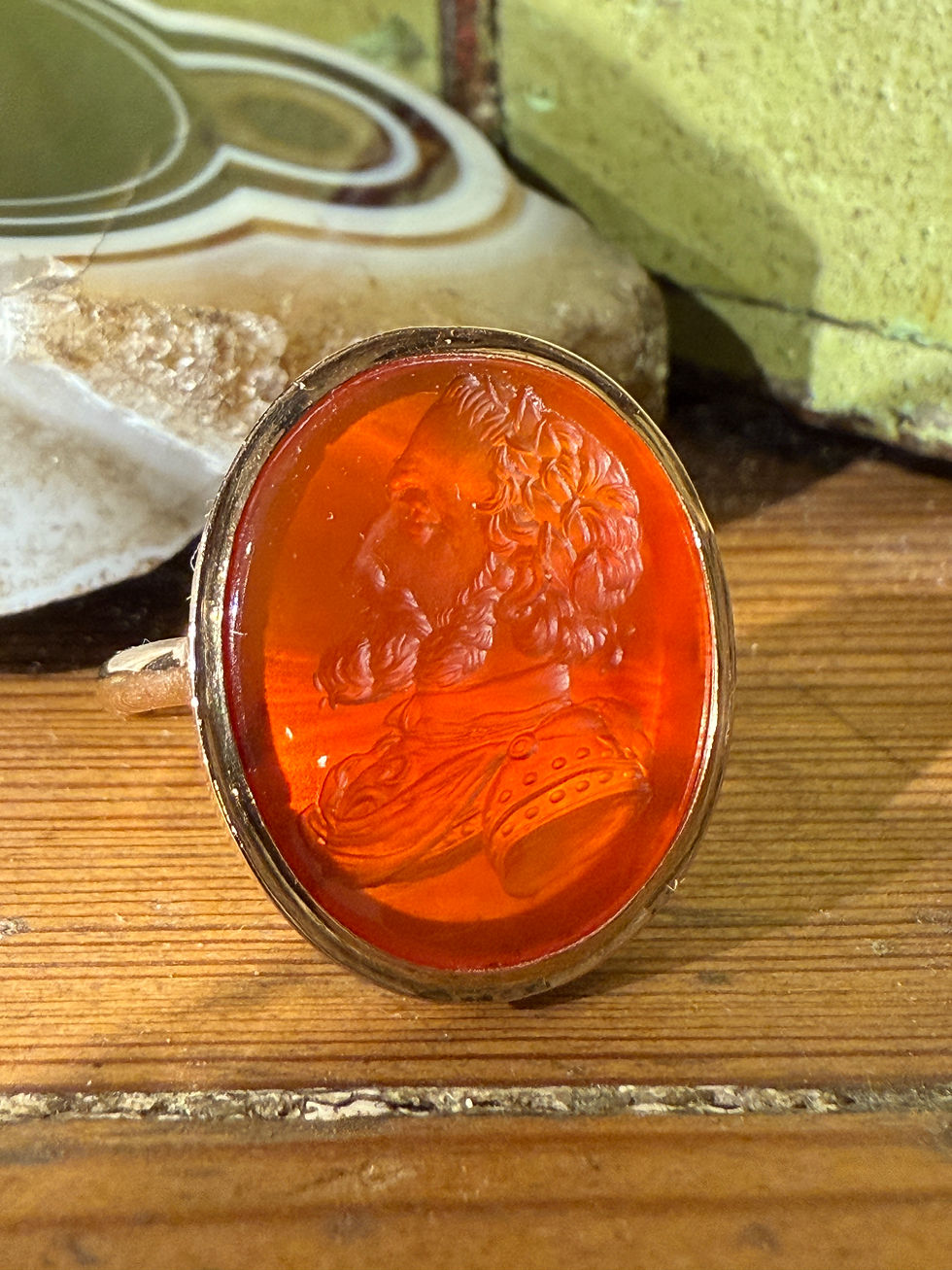 Thumbnail: Carnelian Intaglio Ring Depicting King Henri IV of France. French, 19th century.