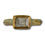 Thumbnail: Enamel gold ring with a table cut rock crystal.  English, mid 17th century.