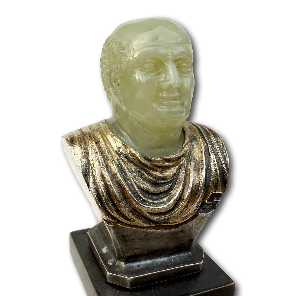 Thumbnail: Chalcedony & Silver-Gilt Bust of the Emperor Vespasian. Italy, 17th–18th century