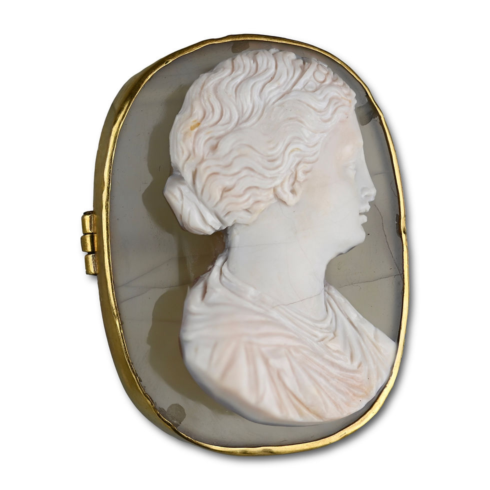 Thumbnail: Renaissance sardonyx cameo of a beautiful young woman.  Italian, 16th century.